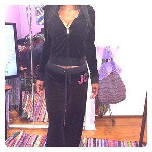 Black Juicy Couture velour tracksuit
